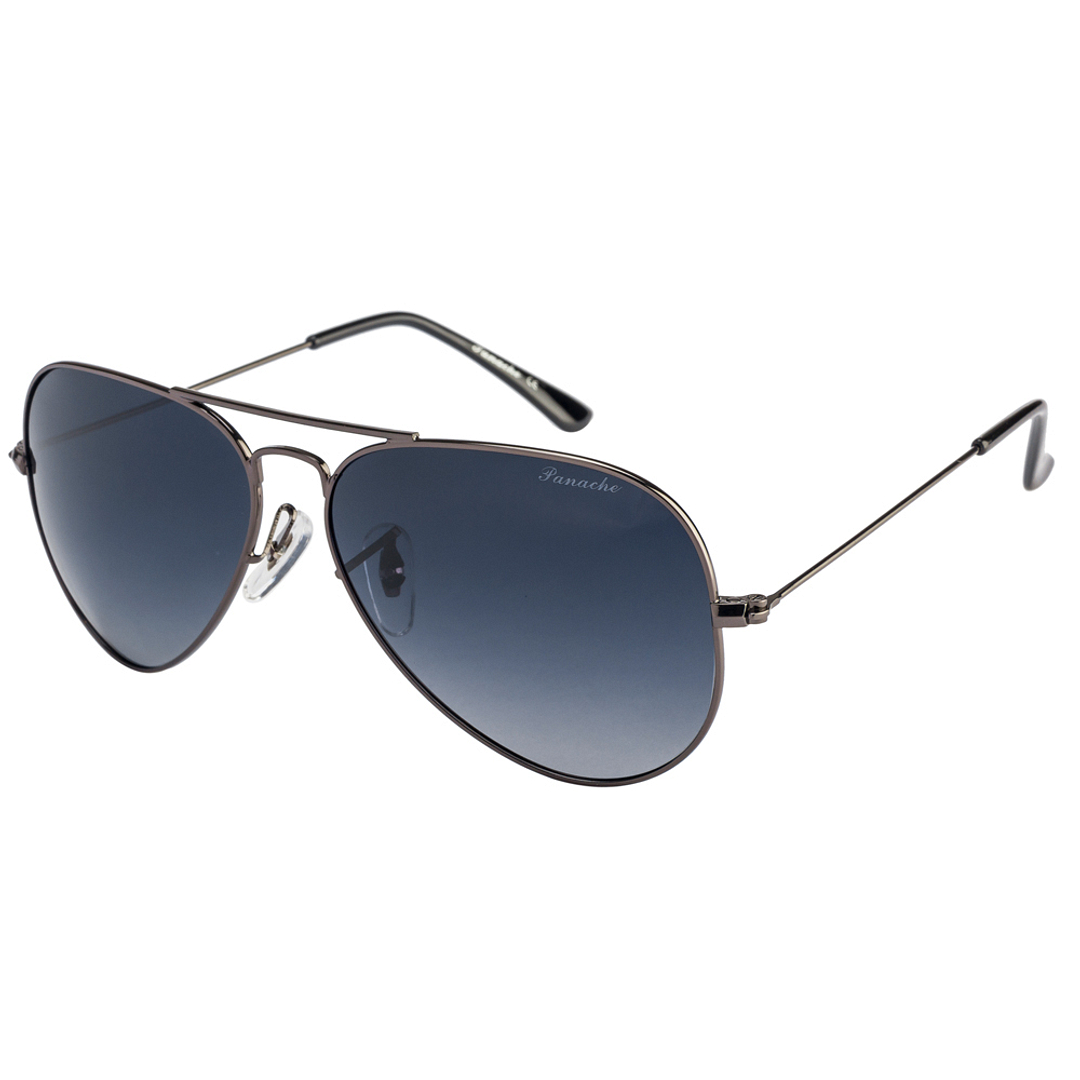 BRANDED Mid Gunmetal Full Rim Aviator right side