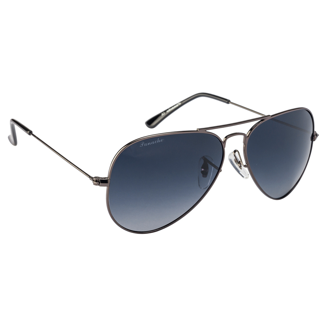 BRANDED Mid Gunmetal Full Rim Aviator left side