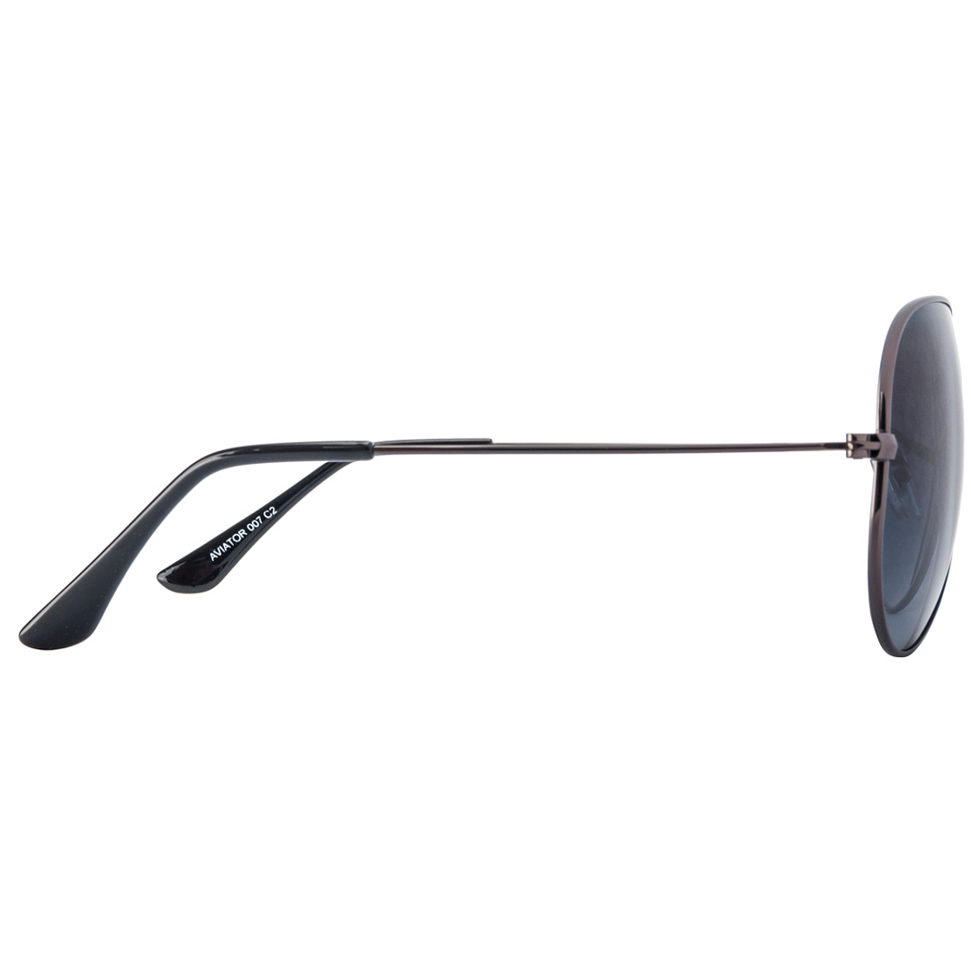 BRANDED Mid Gunmetal Full Rim Aviator right side