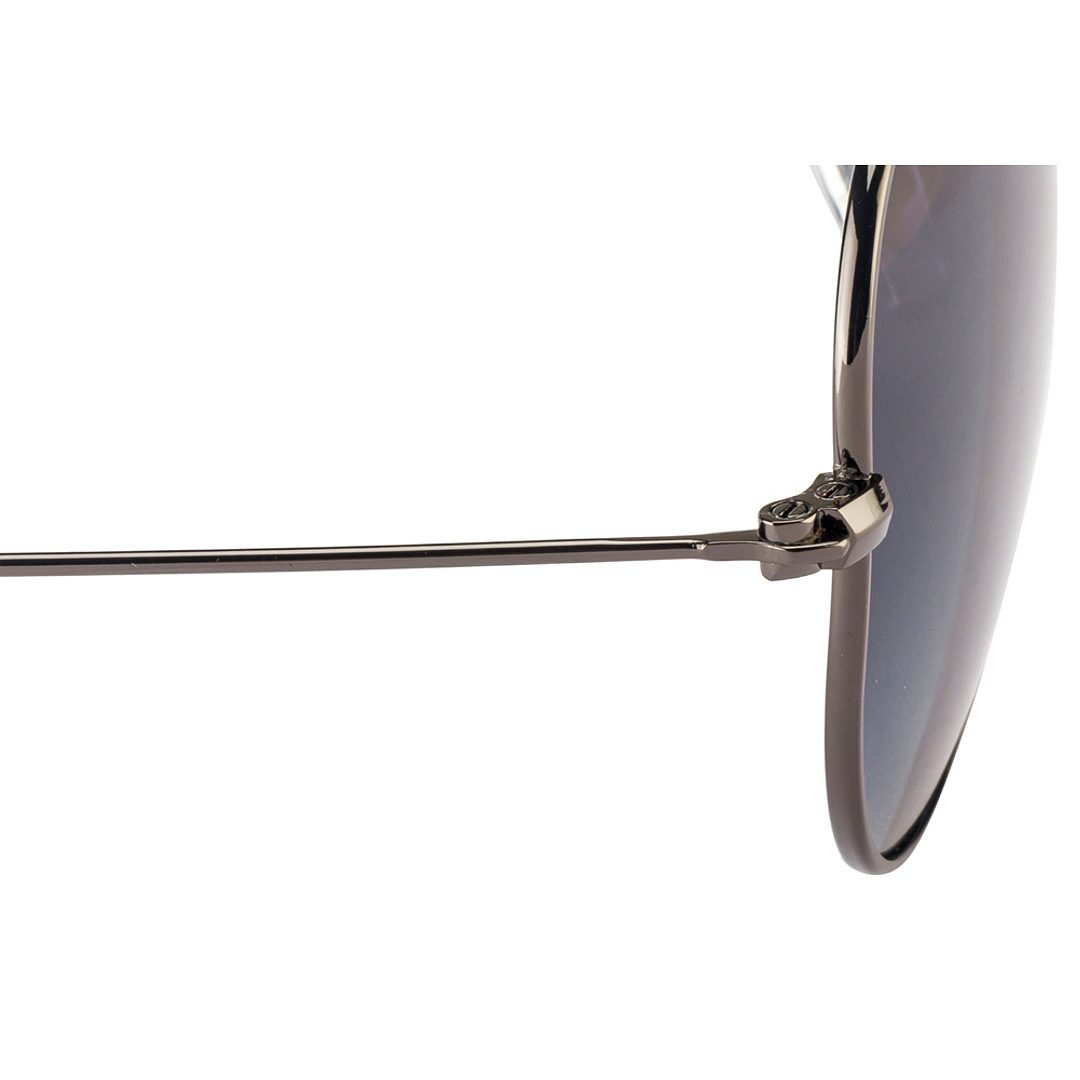 BRANDED Mid Gunmetal Full Rim Aviator left side