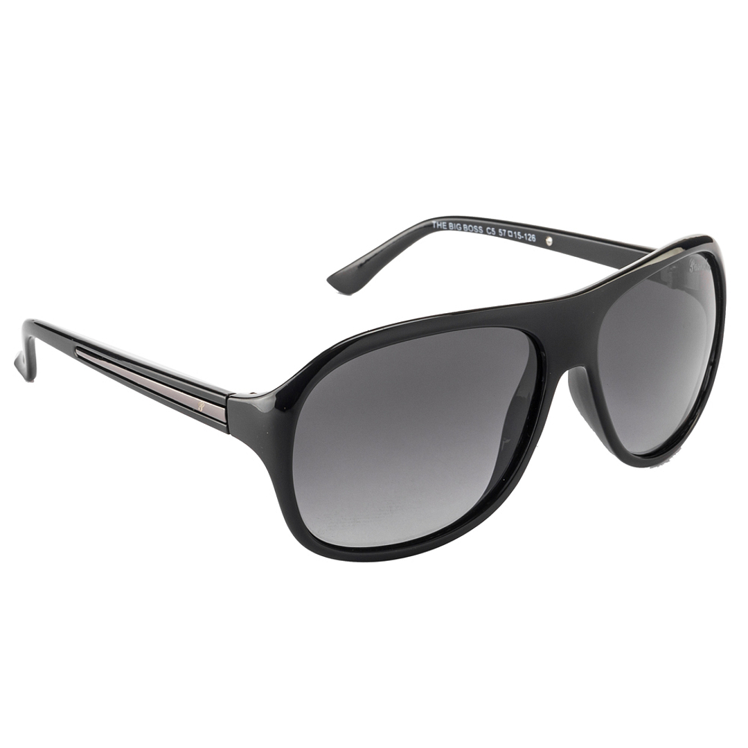 BRANDED Black Full Rim Square left side