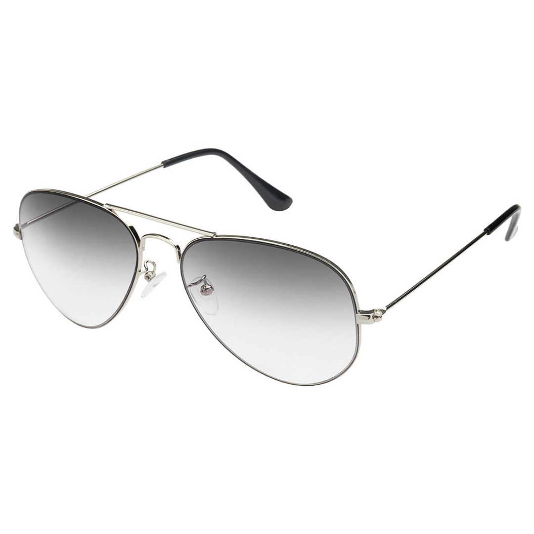 BRANDED Silver Full Rim Aviator left side