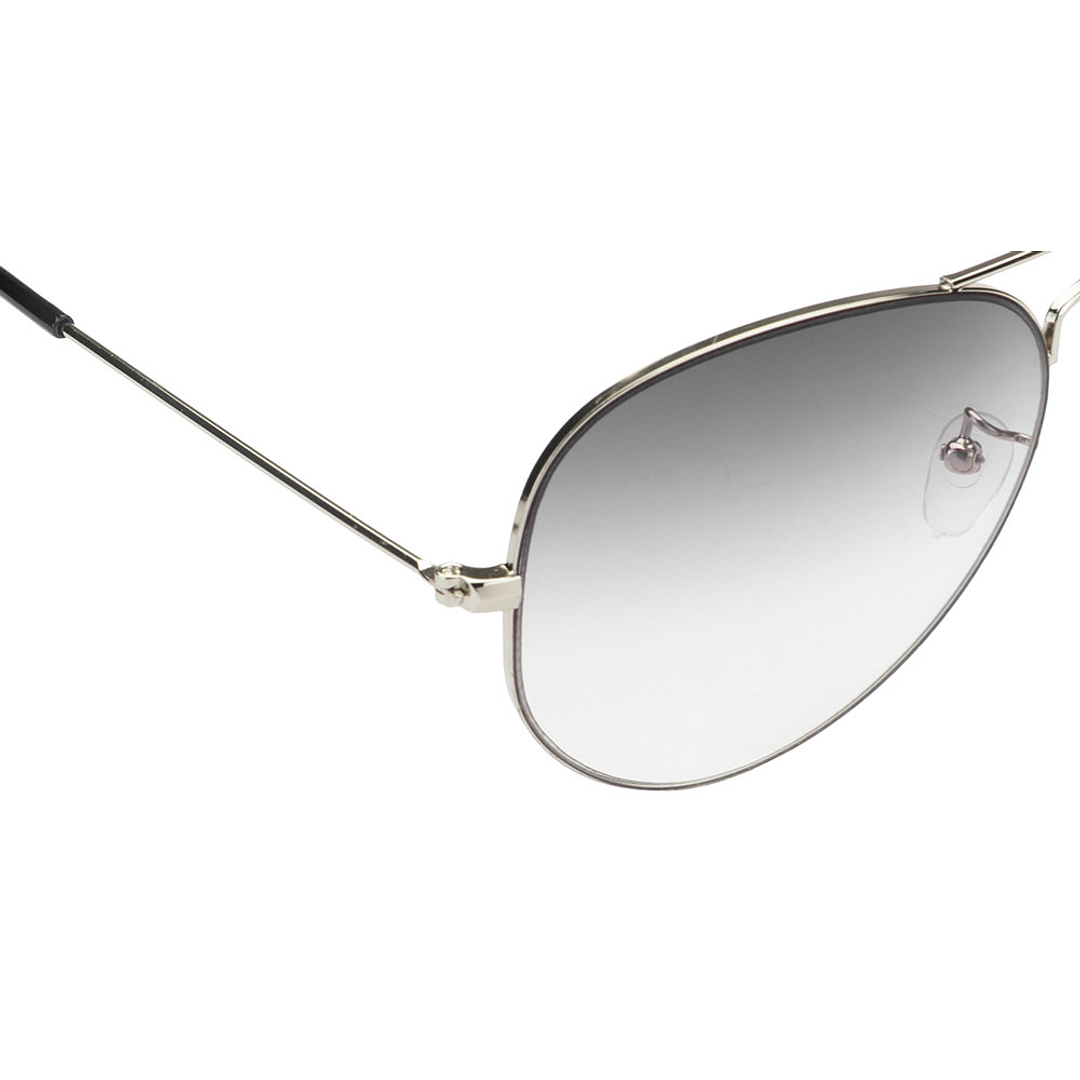 BRANDED Silver Full Rim Aviator right side
