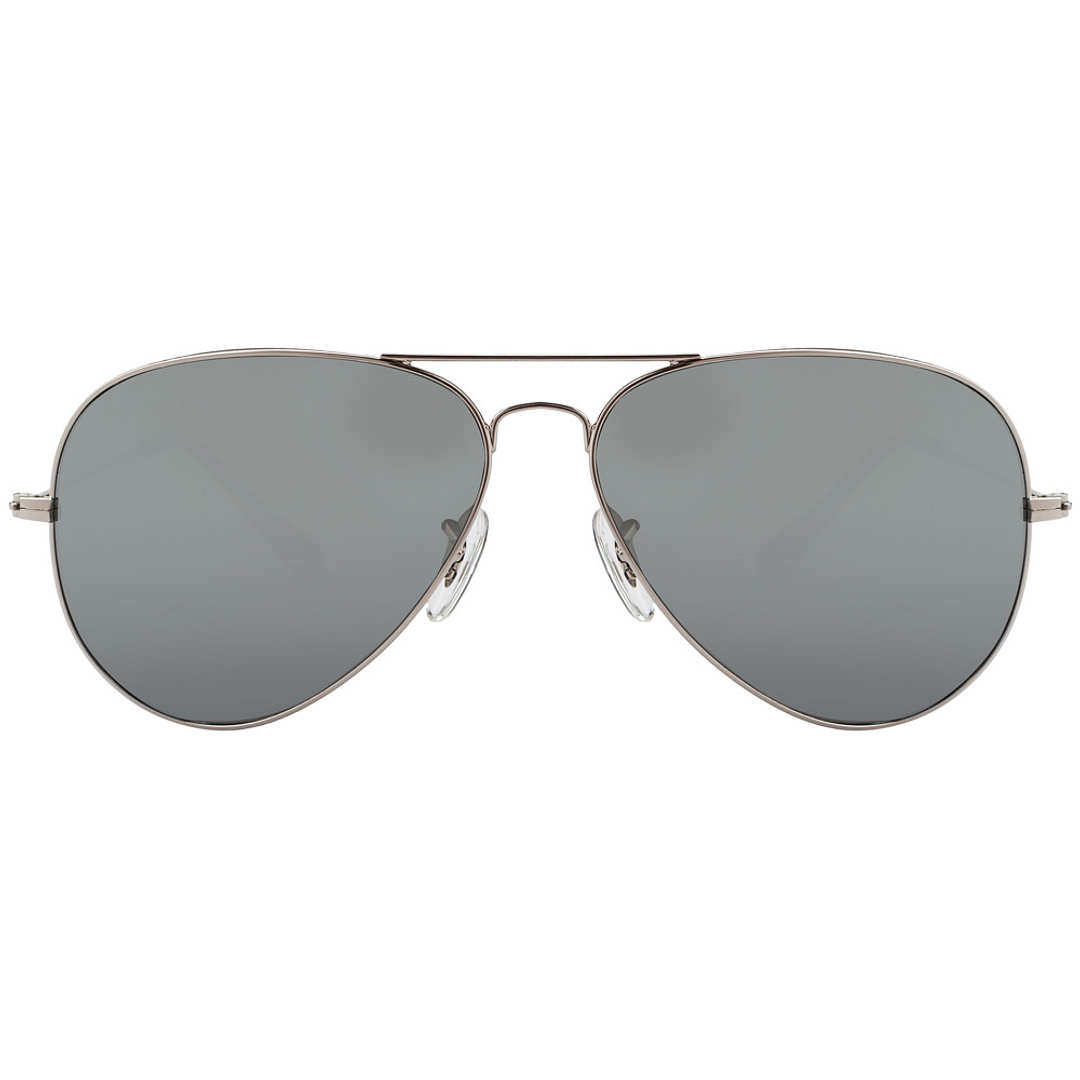 BRANDED Silver Full Rim Aviator left side