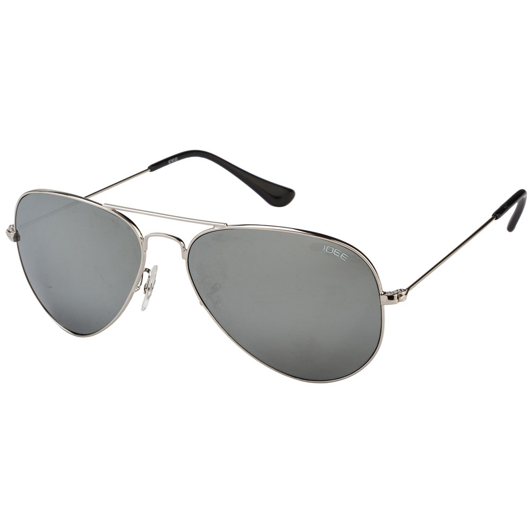 BRANDED Silver Full Rim Aviator right side