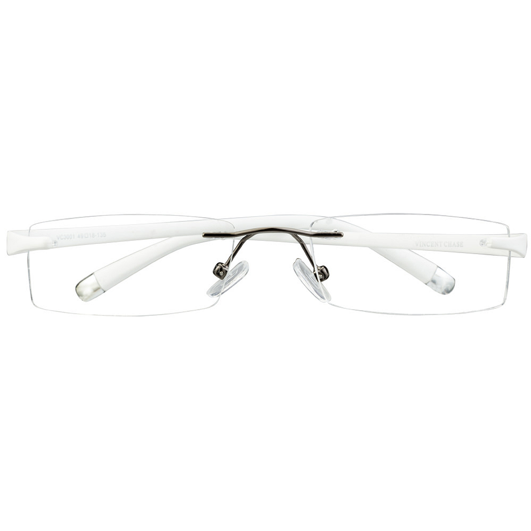 Lenskart Air Online White Rimless Rectangle left side