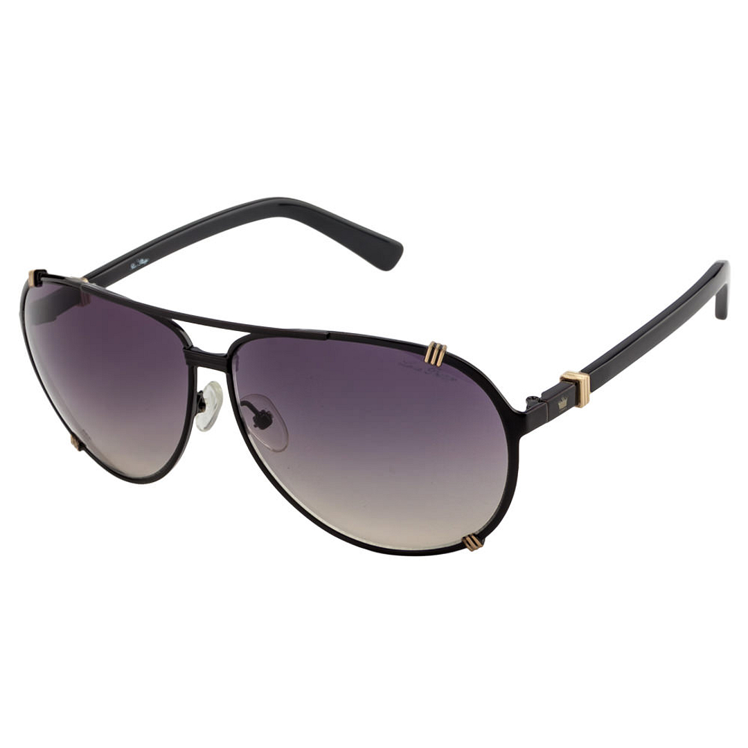 BRANDED Black Full Rim Aviator right side