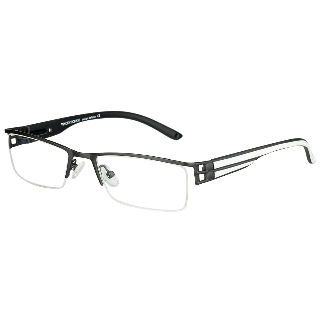Lenskart Lenskart TOI Special: Matte Black White Half Rim Rectangle Lenskart TOI Special OTHERS VC 4331- left side