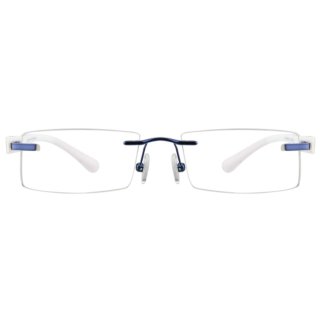 BRANDED White Rimless Rectangle left side