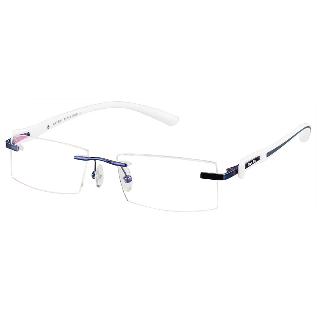 BRANDED White Rimless Rectangle right side