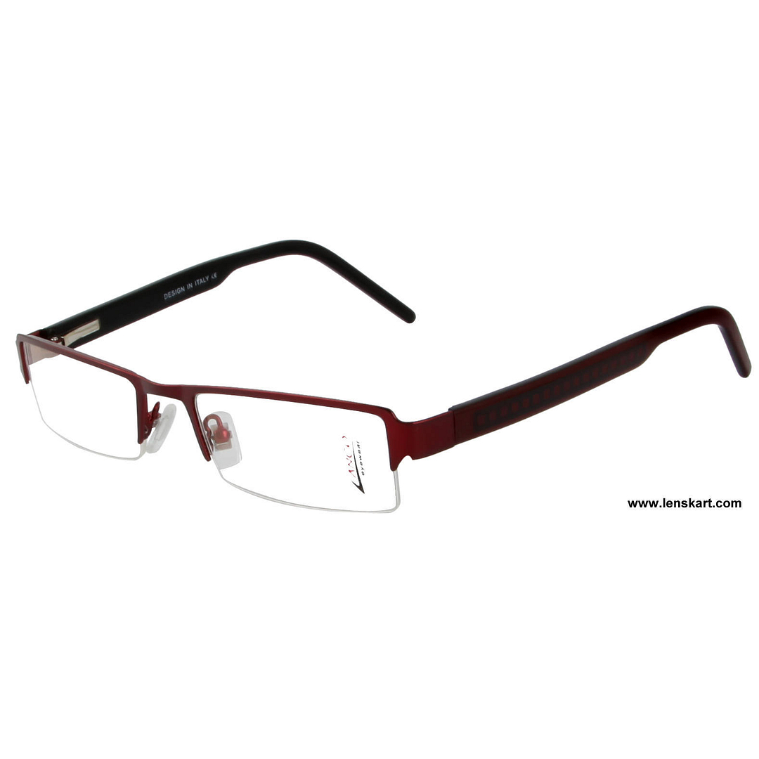 Lenskart Red Half Rim Rectangle right side