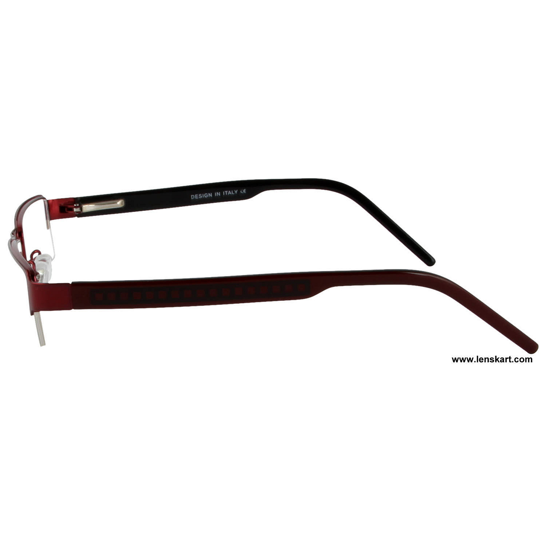 Lenskart Red Half Rim Rectangle right side
