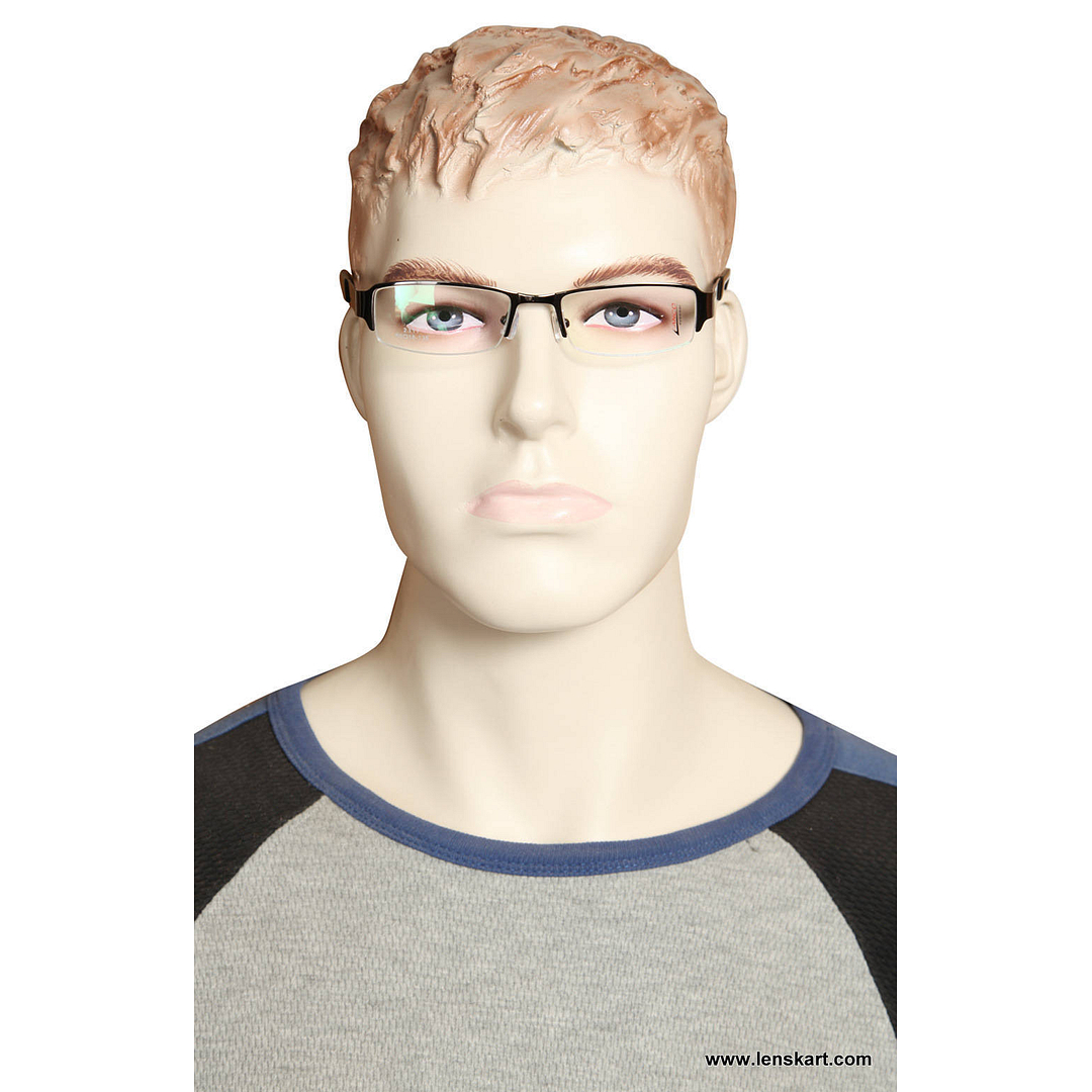 Lenskart Black Half Rim Rectangle left side