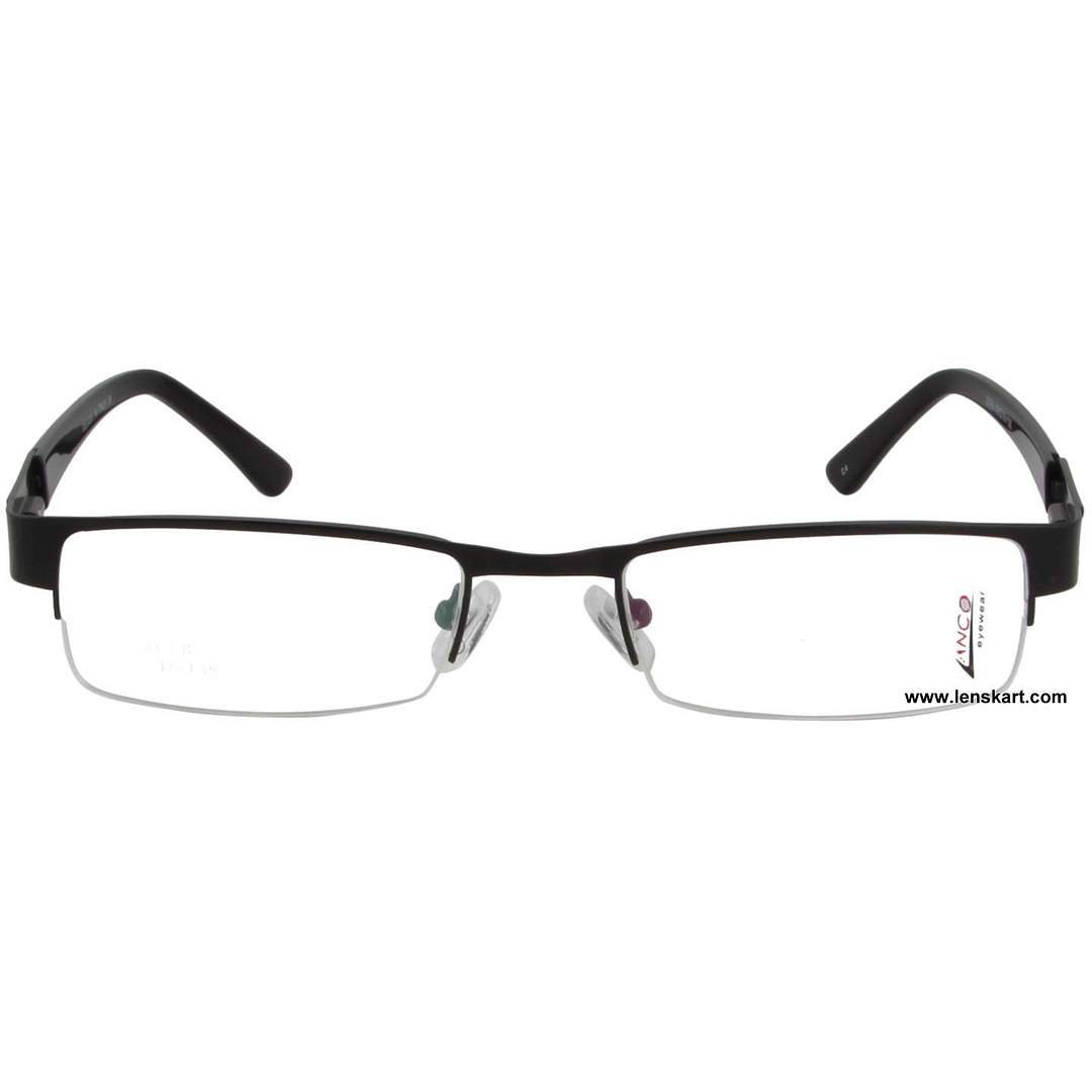 Lenskart Black Half Rim Rectangle left side