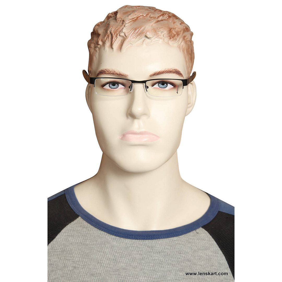 Lenskart Black Half Rim Rectangle left side