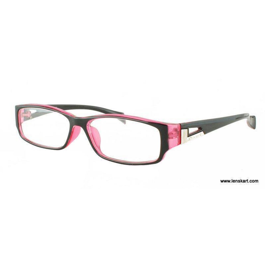 Lenskart Pink Full Rim Rectangle left side