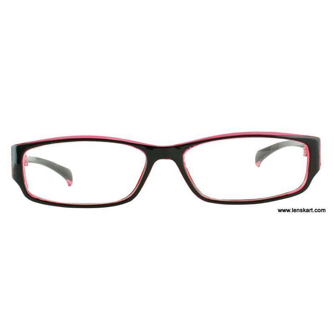 Lenskart Pink Full Rim Rectangle left side