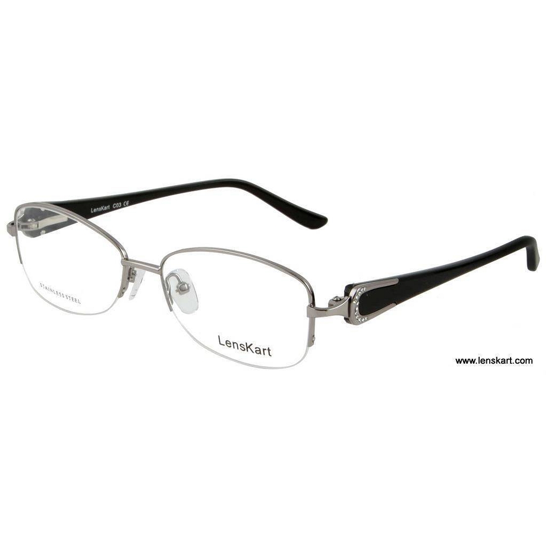 Senorita Silver Half Rim Round left side