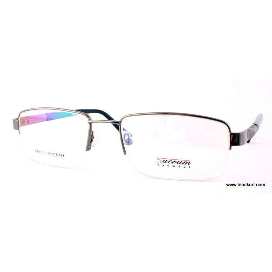 Lenskart Mid Gunmetal Half Rim Rectangle right side