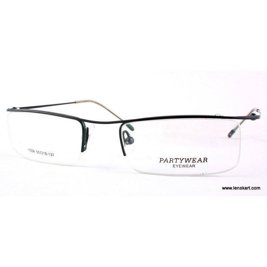 Lenskart Black Half Rim Rectangle left side