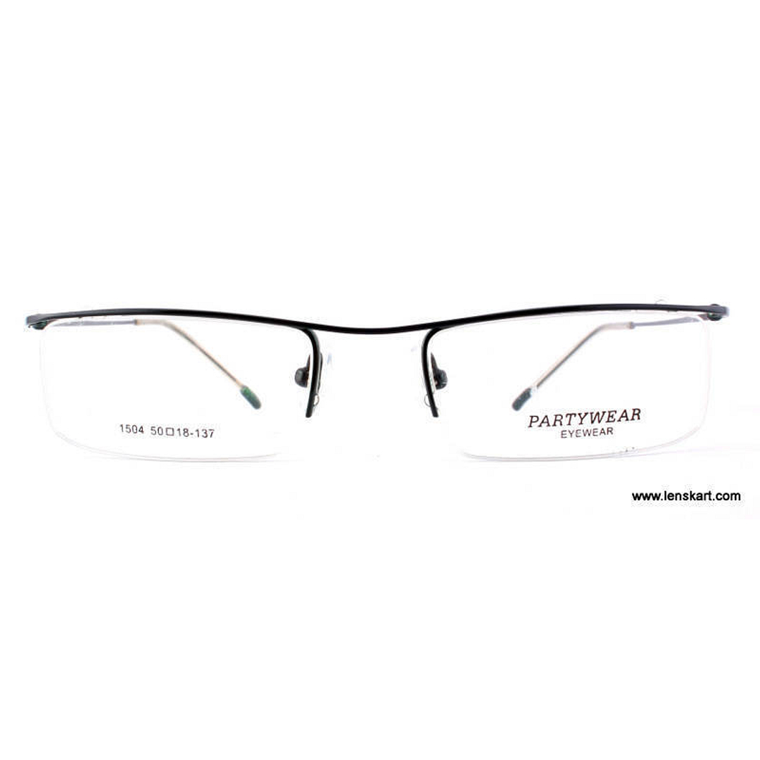 Lenskart Black Half Rim Rectangle left side