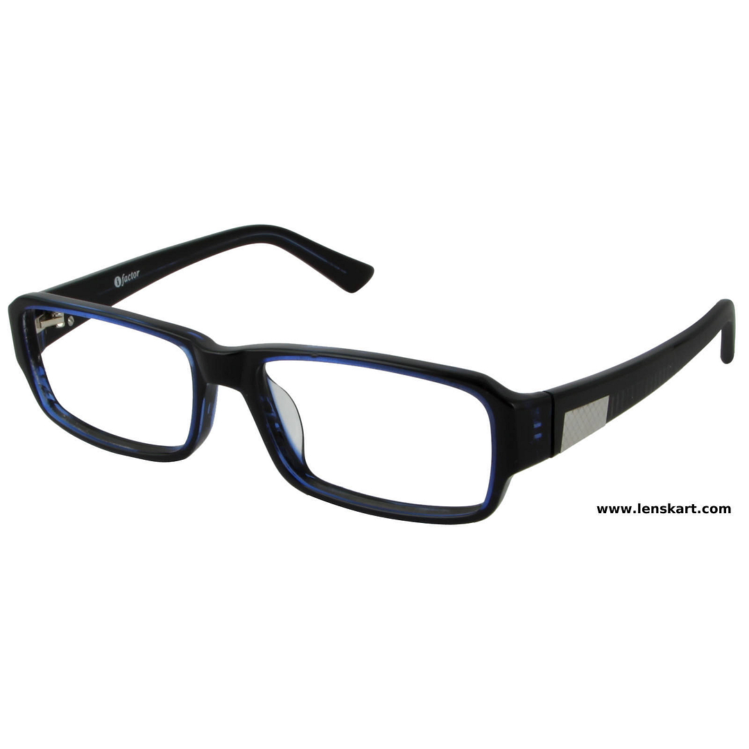 Lenskart Sky Blue Full Rim Rectangle left side
