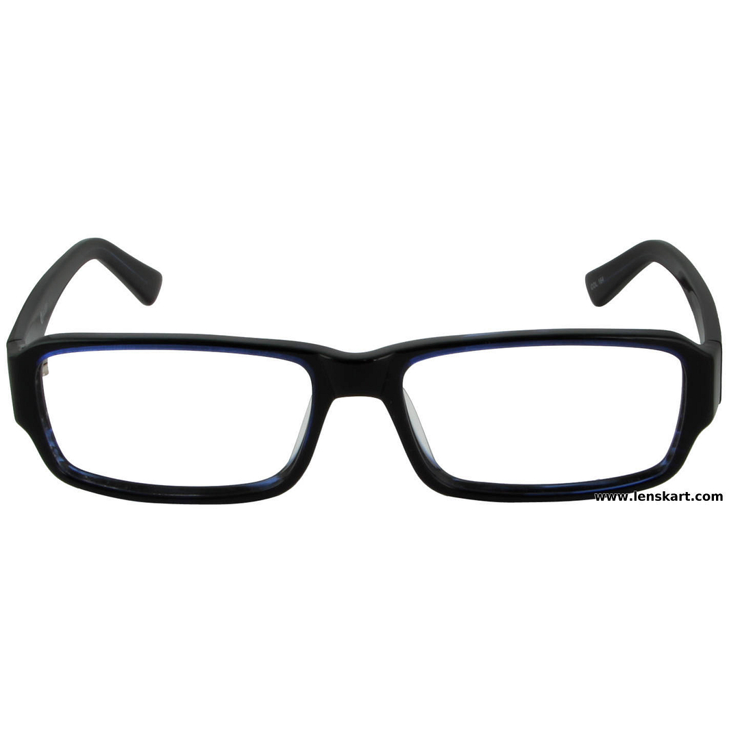 Lenskart Sky Blue Full Rim Rectangle left side