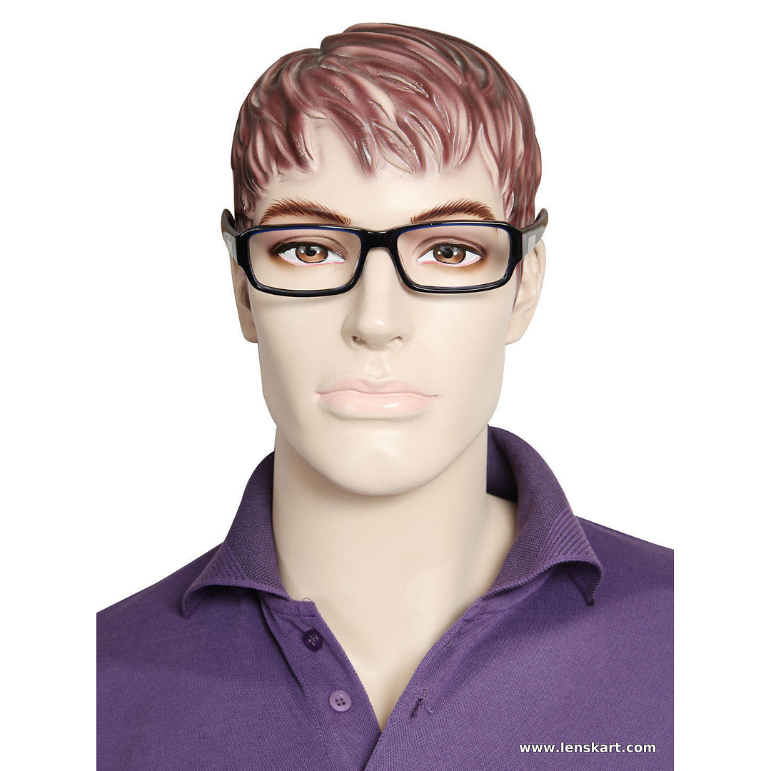 Lenskart Sky Blue Full Rim Rectangle left side