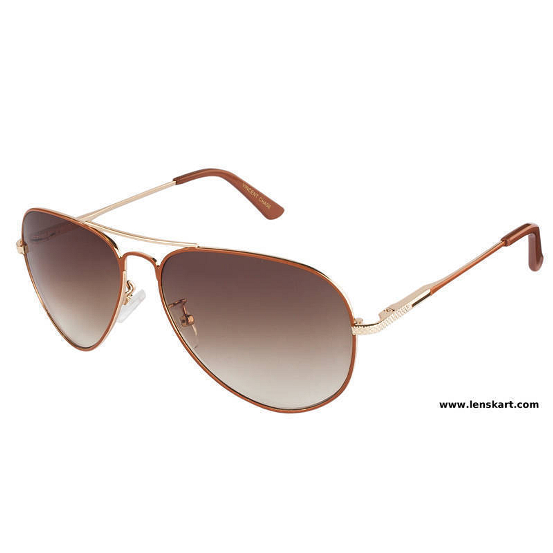 Vincent Chase Online Brown Full Rim Aviator right side