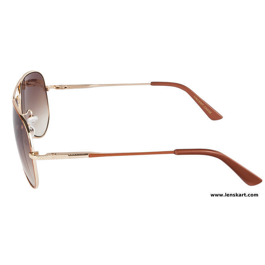 Vincent Chase Online Brown Full Rim Aviator right side