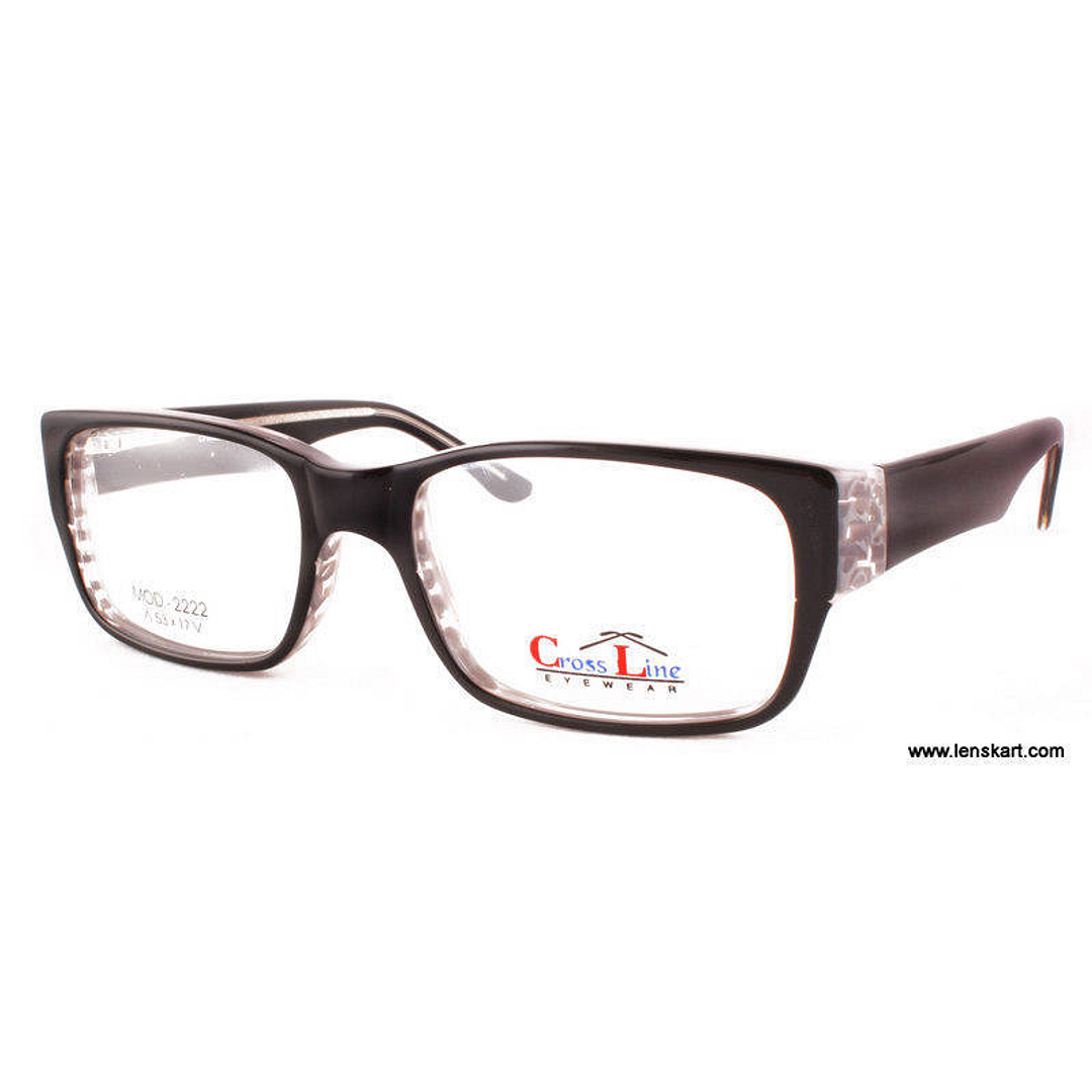 Buy Cross Line Mod 2222 C601 Black Eyeglasses at Lenskart.