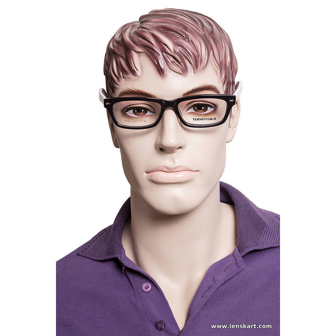 BRANDED Black Full Rim Rectangle right side