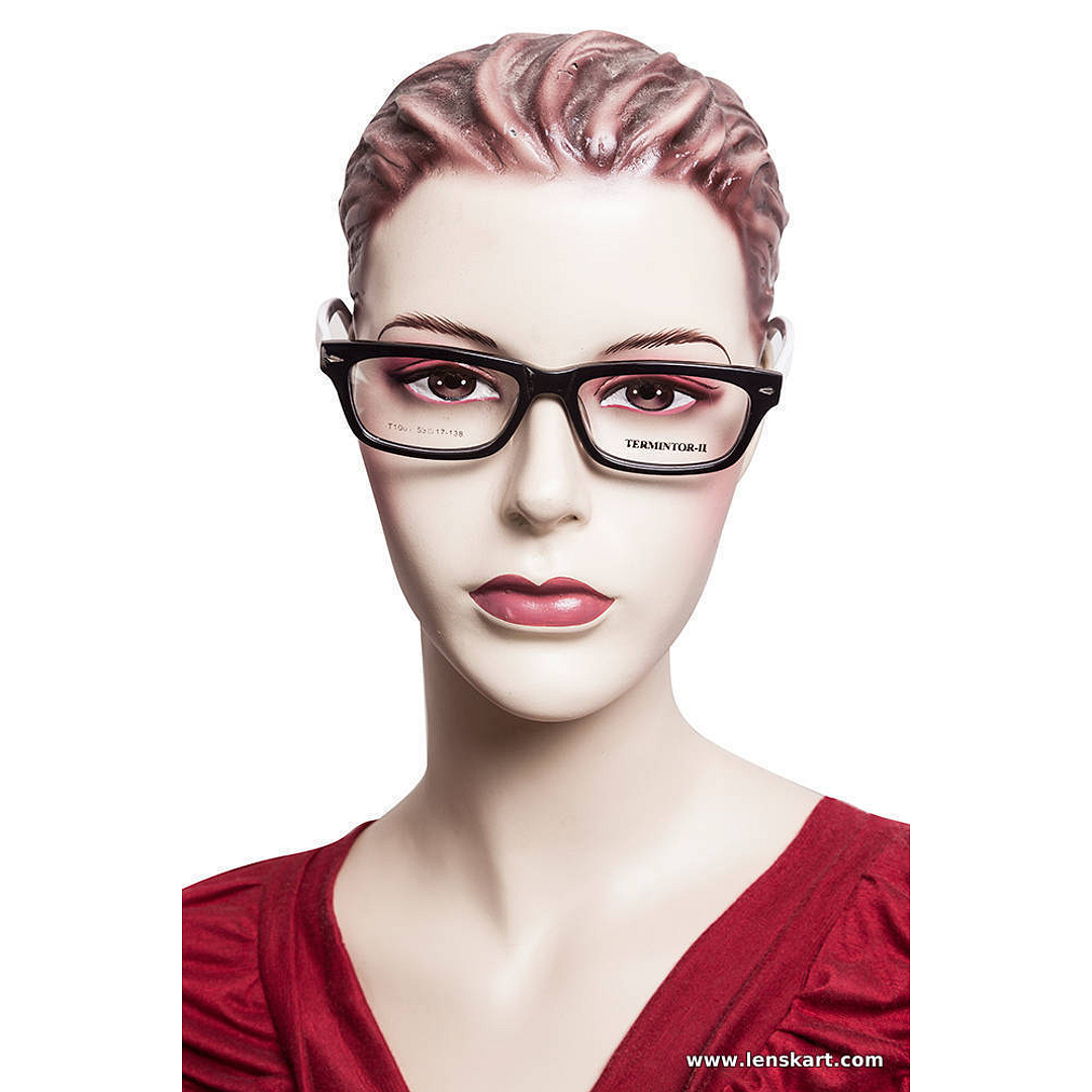 BRANDED Black Full Rim Rectangle left side