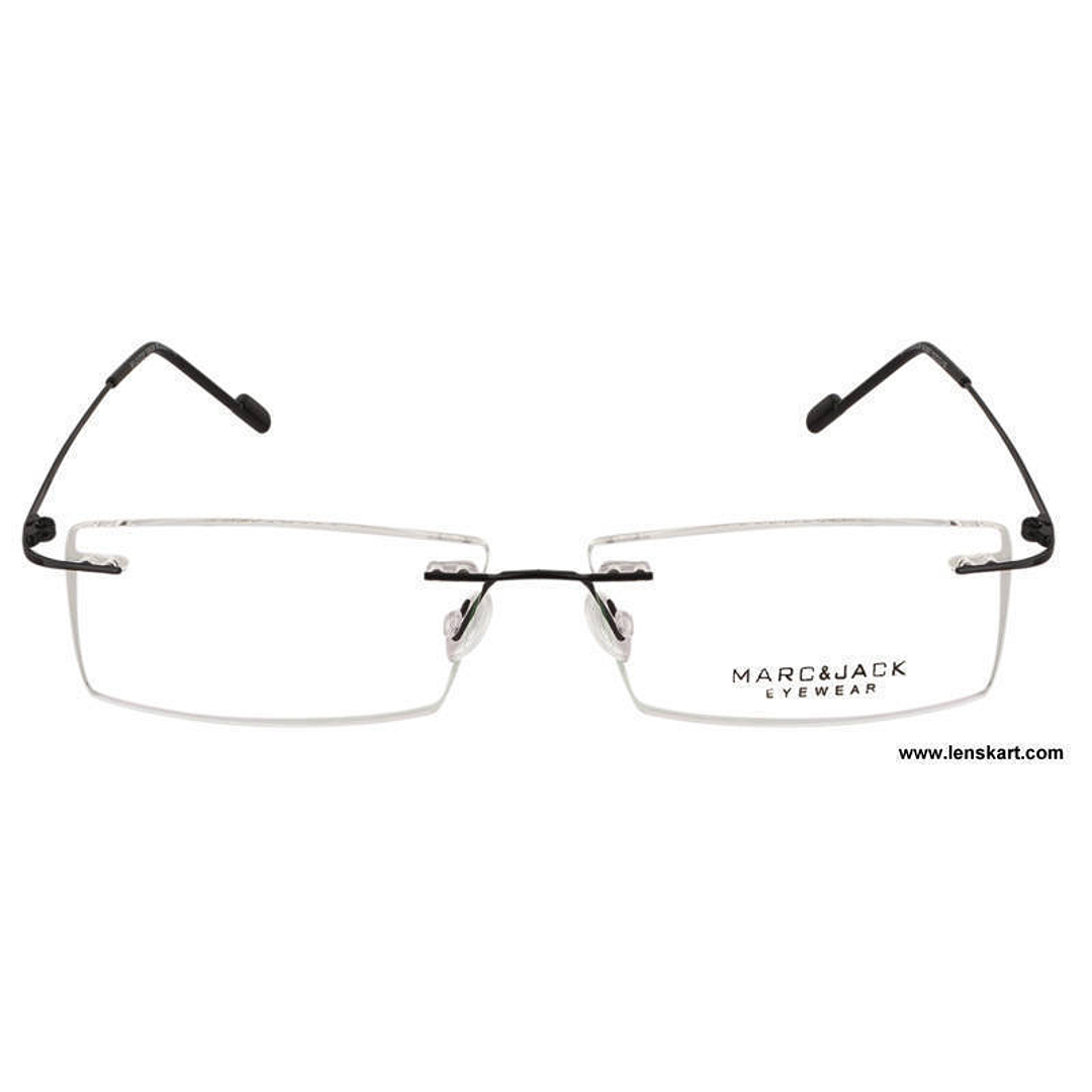BRANDED Black Rimless Rectangle right side