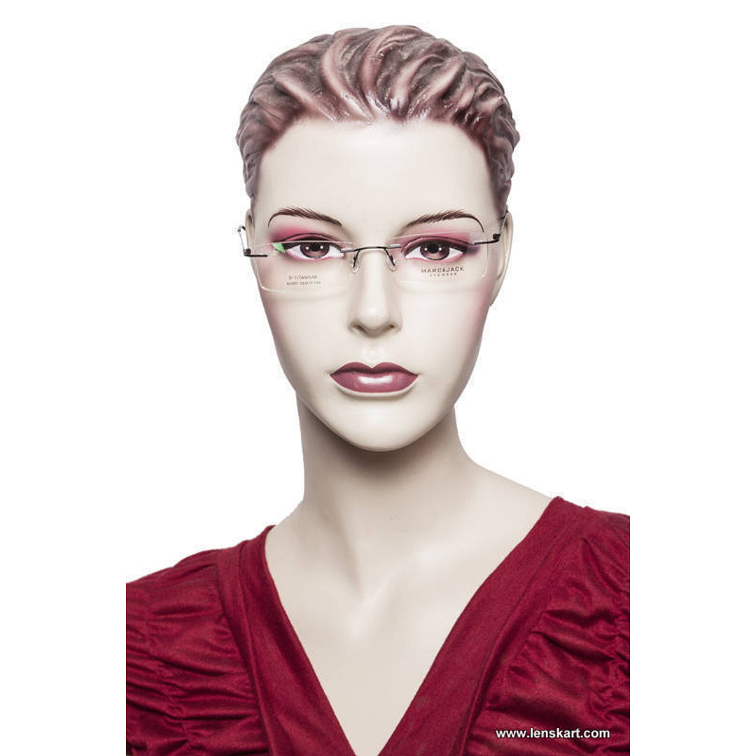 BRANDED Black Rimless Rectangle right side