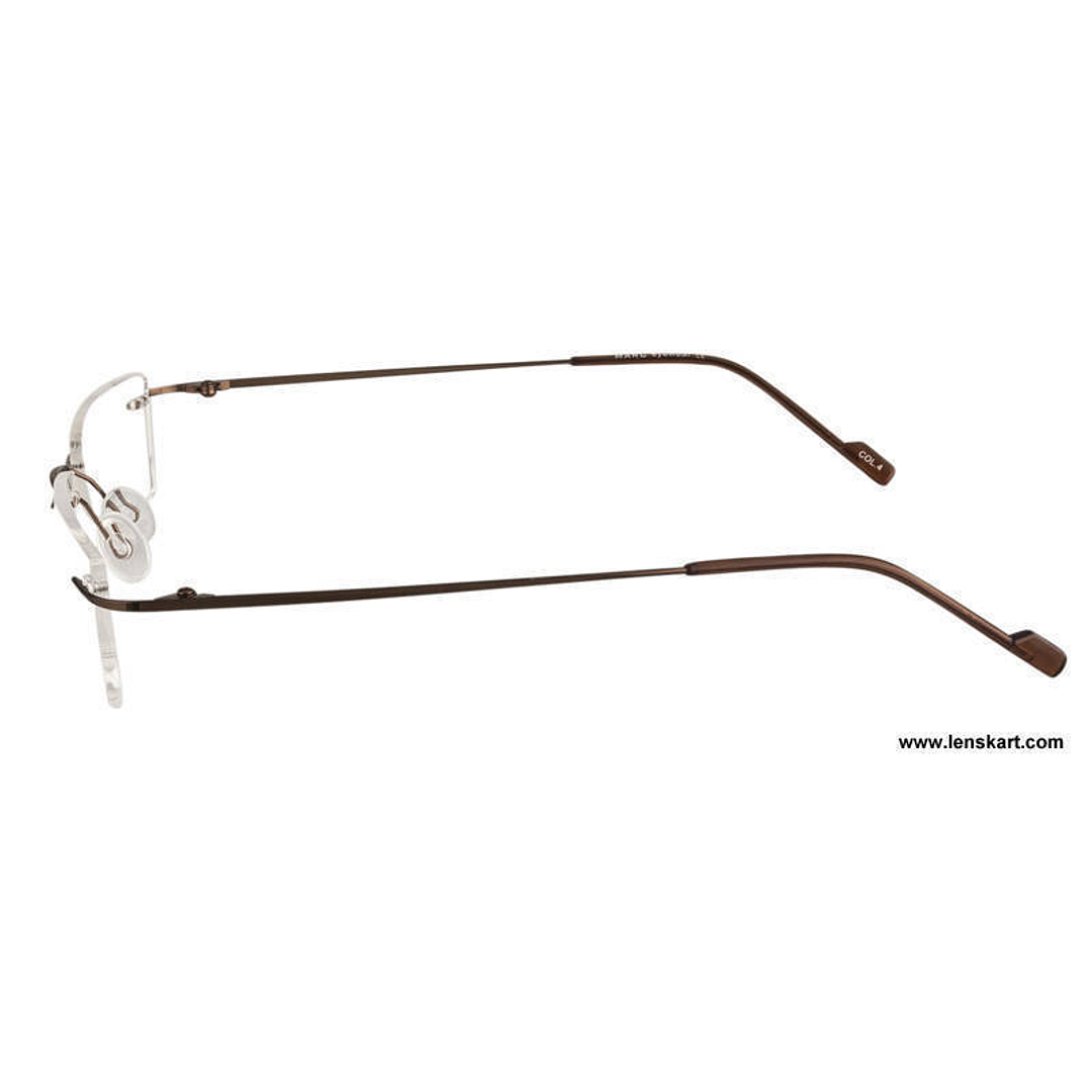 BRANDED Dark Brown Rimless Rectangle right side