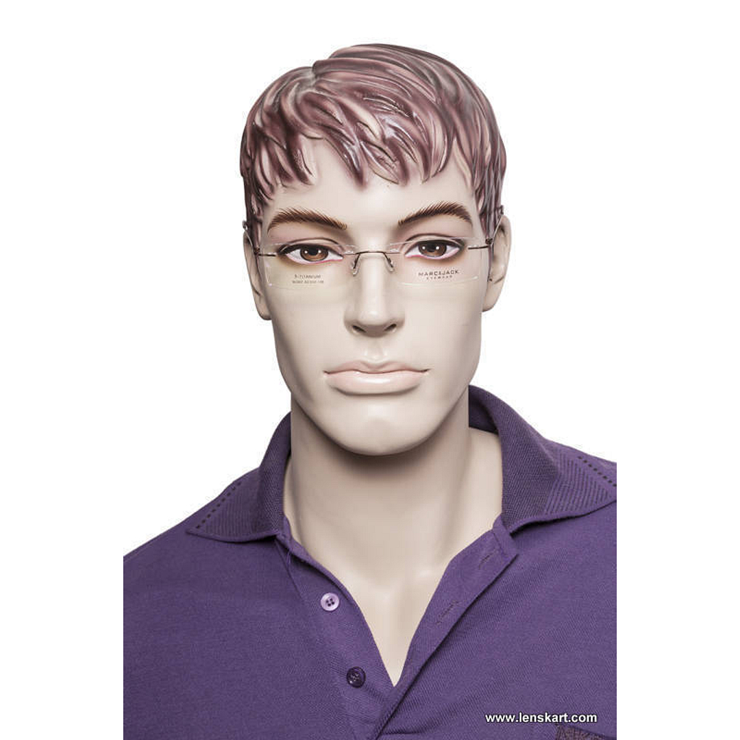 BRANDED Dark Brown Rimless Rectangle right side