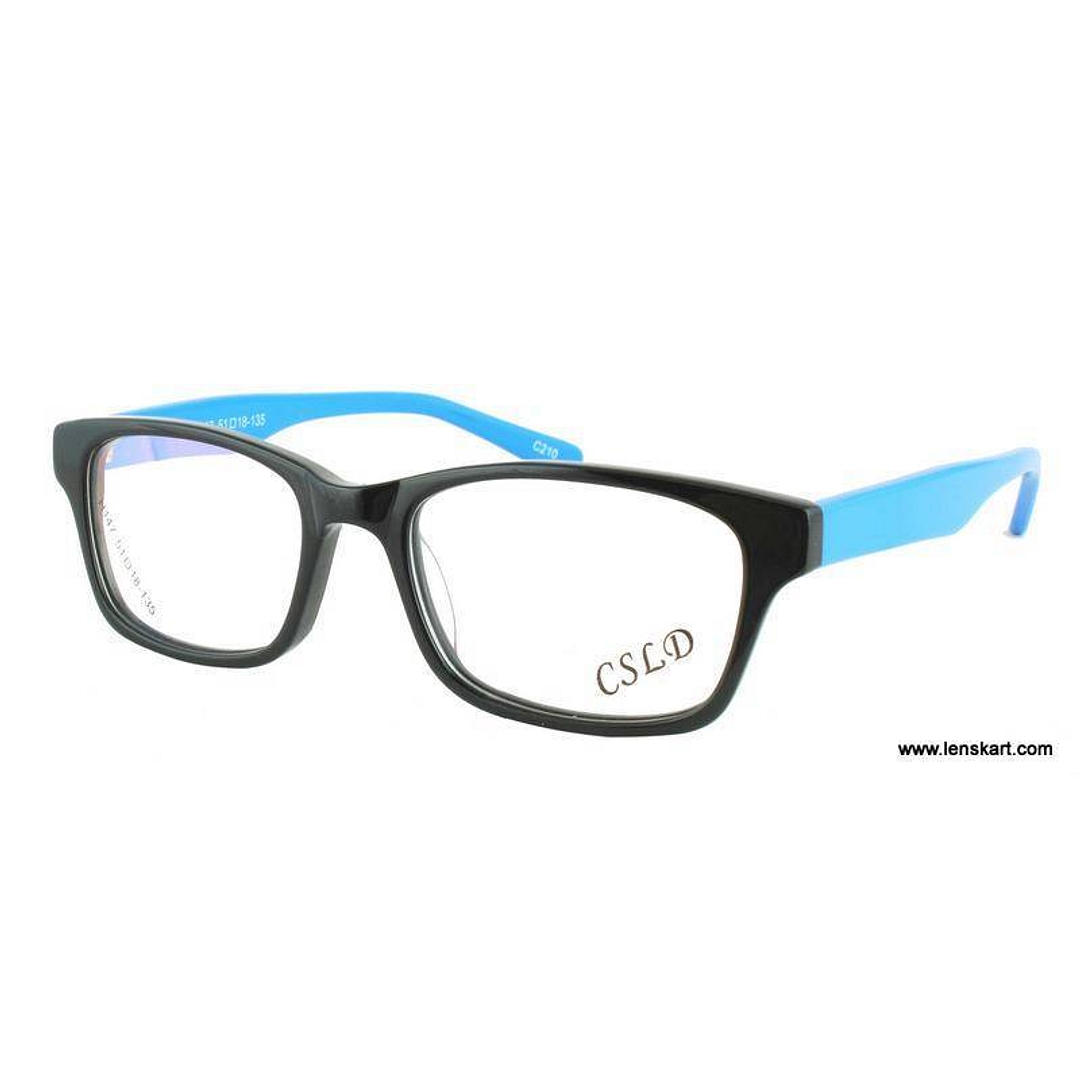Lenskart Black Blue Full Rim Square left side