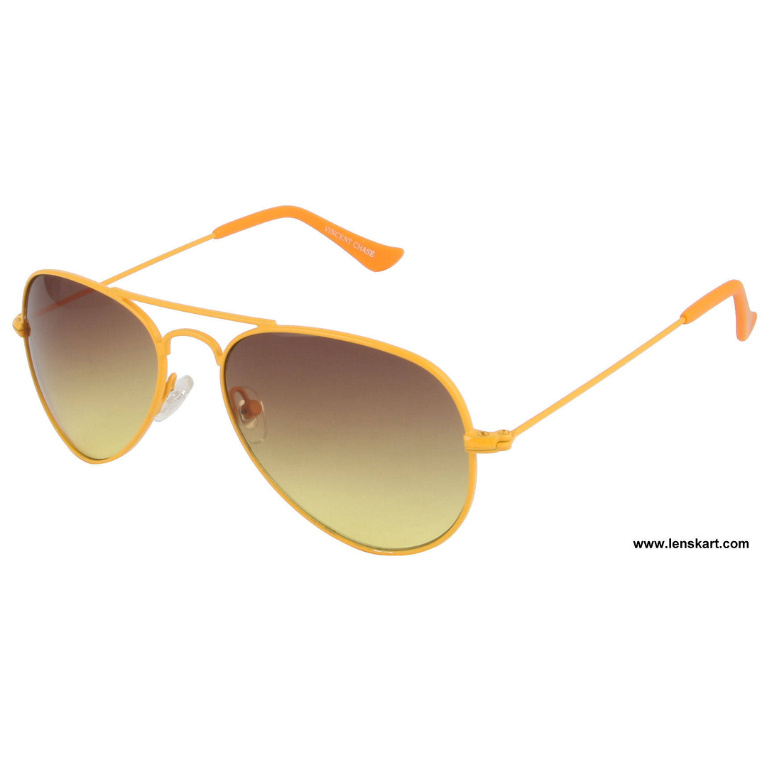 Vincent Chase Online Yellow Full Rim Aviator left side