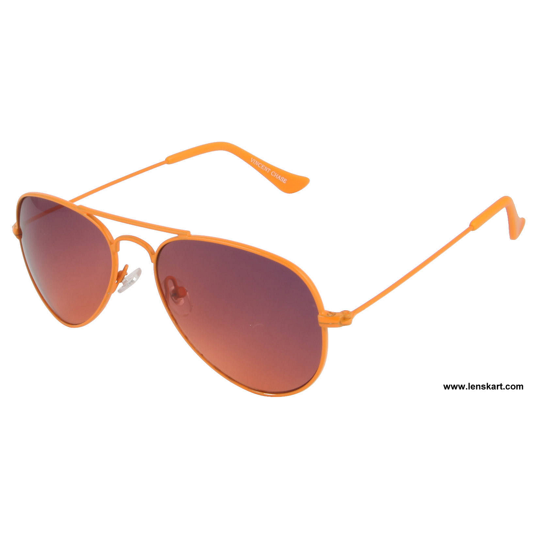 Vincent Chase Online Brown Full Rim Aviator left side