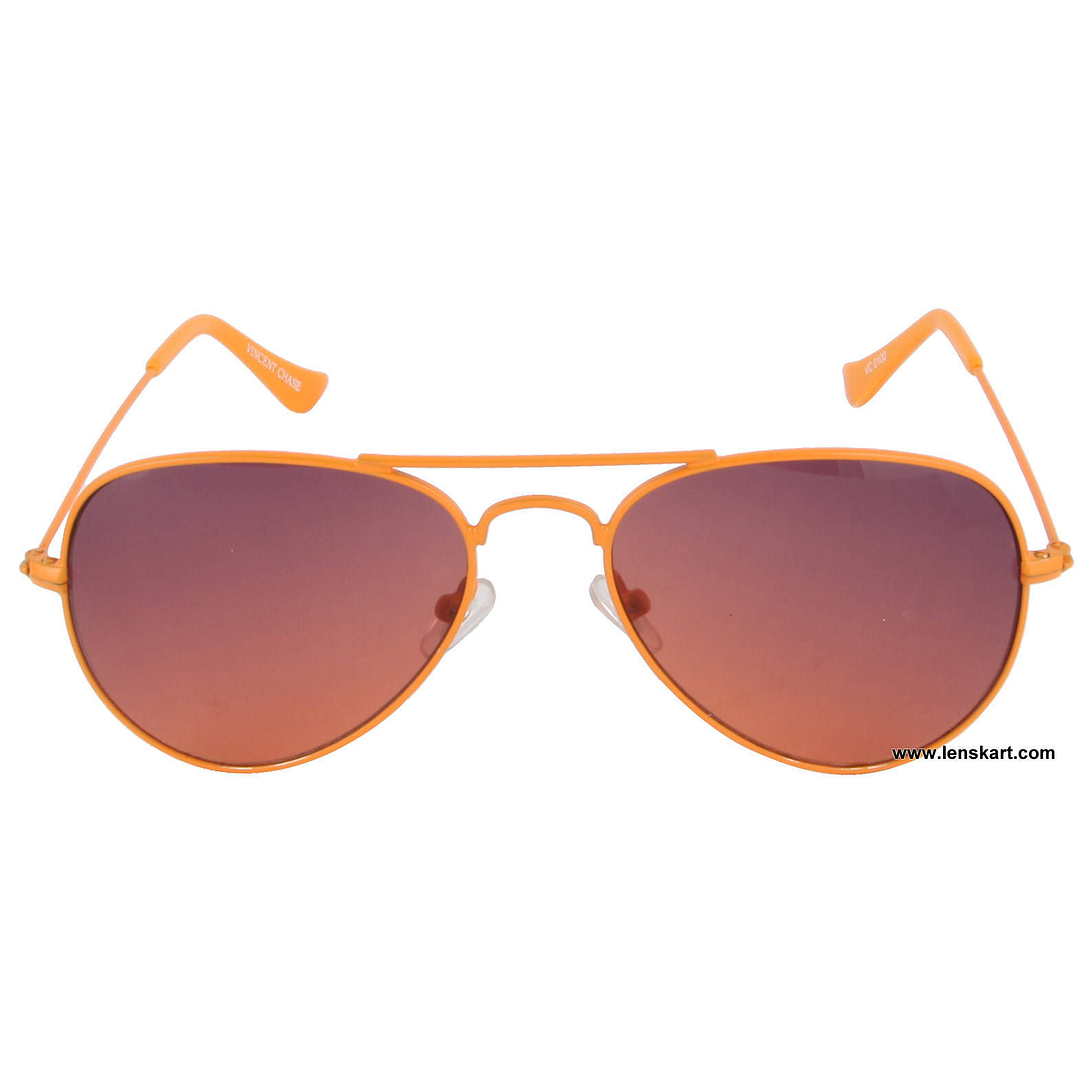 Vincent Chase Online Brown Full Rim Aviator left side