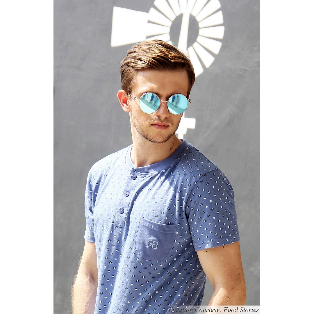 Vincent Chase Online Silver Full Rim Round left side