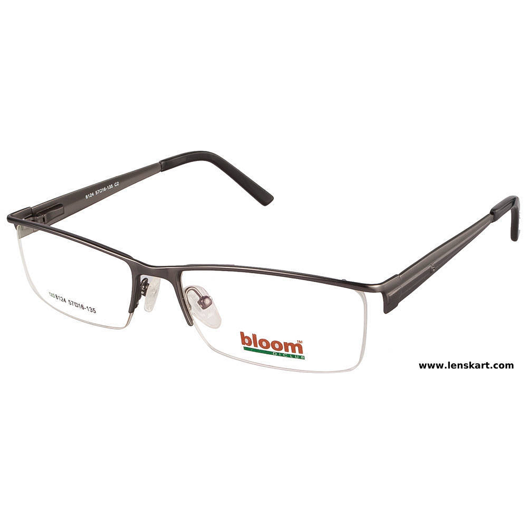 BRANDED Light Gray Half Rim left side