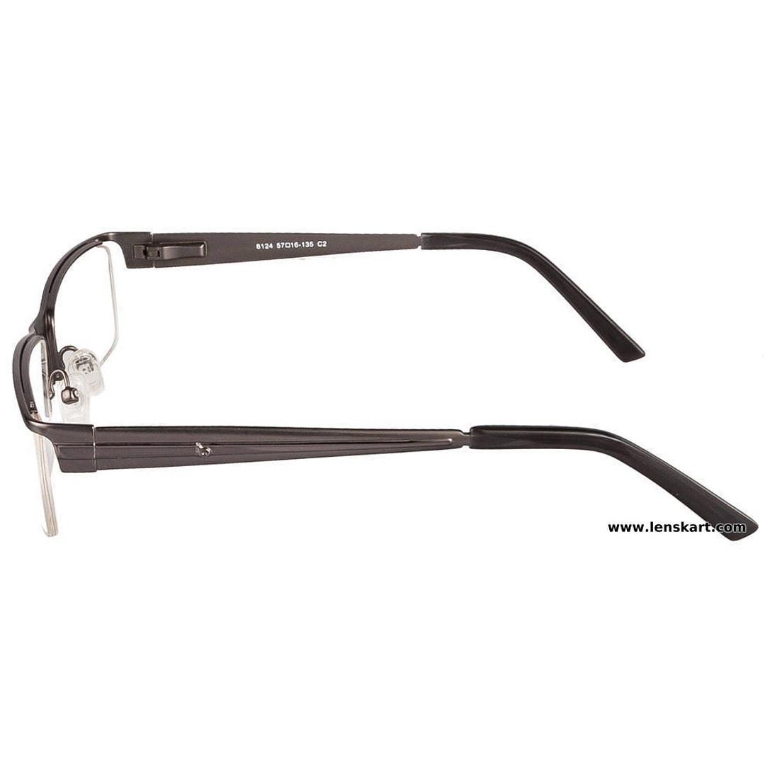 BRANDED Light Gray Half Rim left side