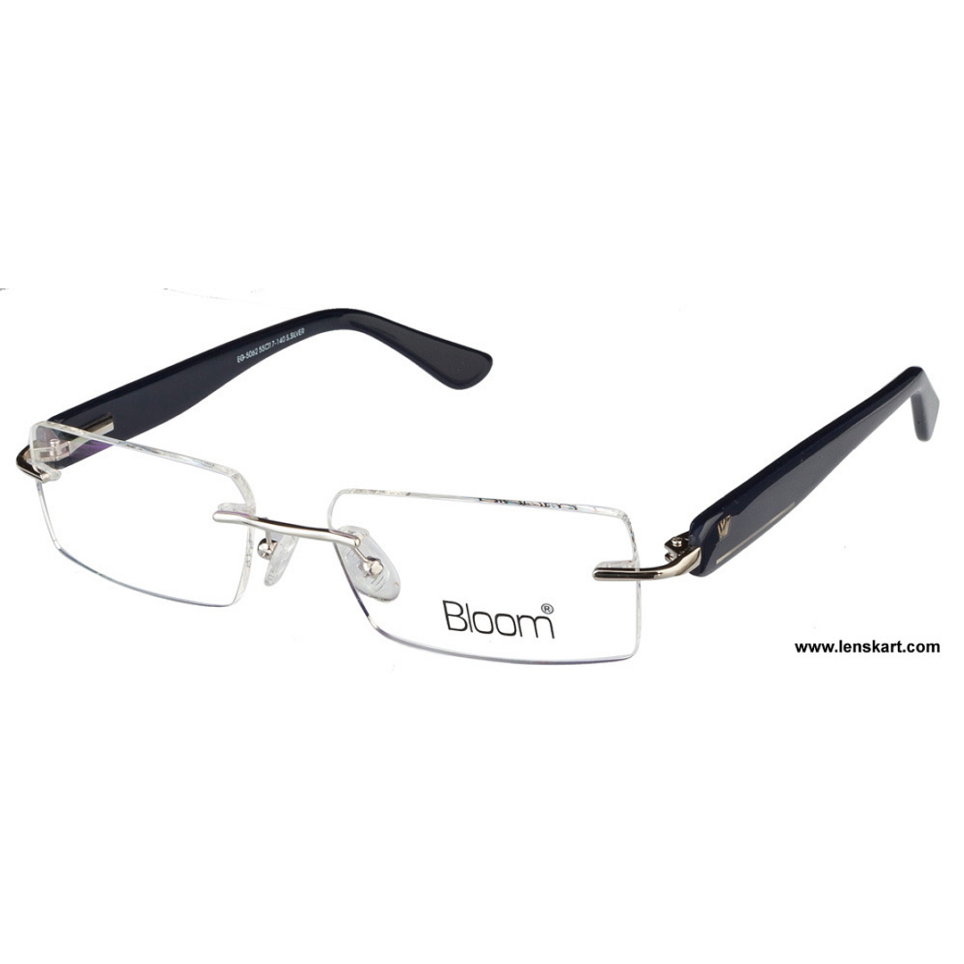 BRANDED Silver Rimless left side