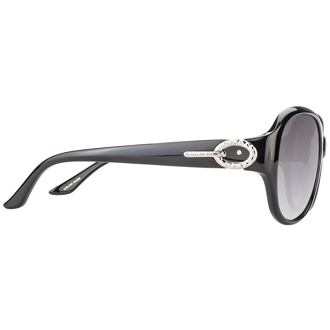 BRANDED Black Full Rim Oval left side
