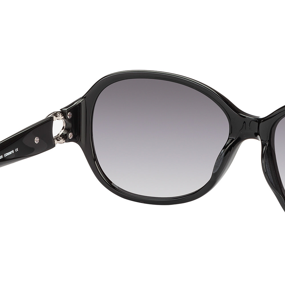 BRANDED Black Full Rim Oval left side