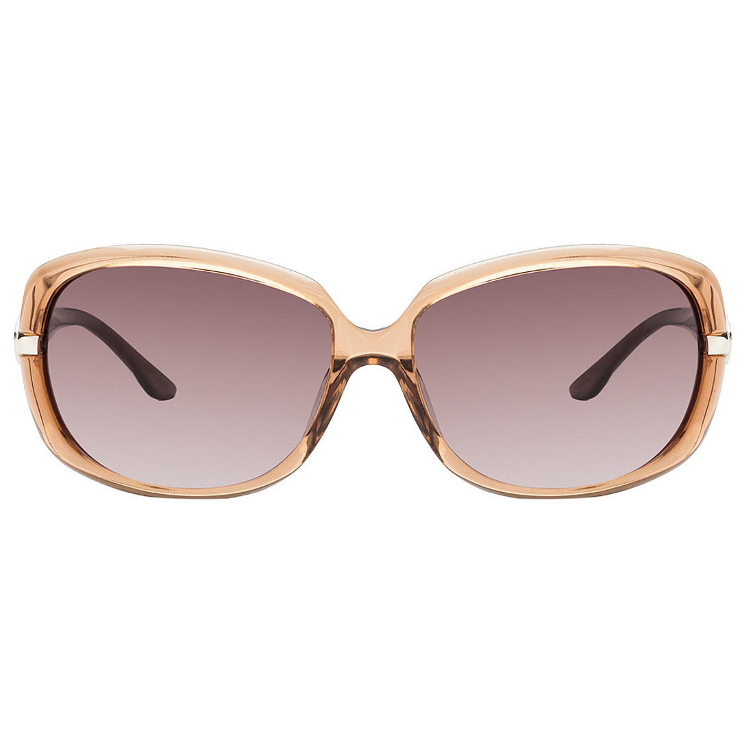 BRANDED Light Brown Full Rim Rectangle left side