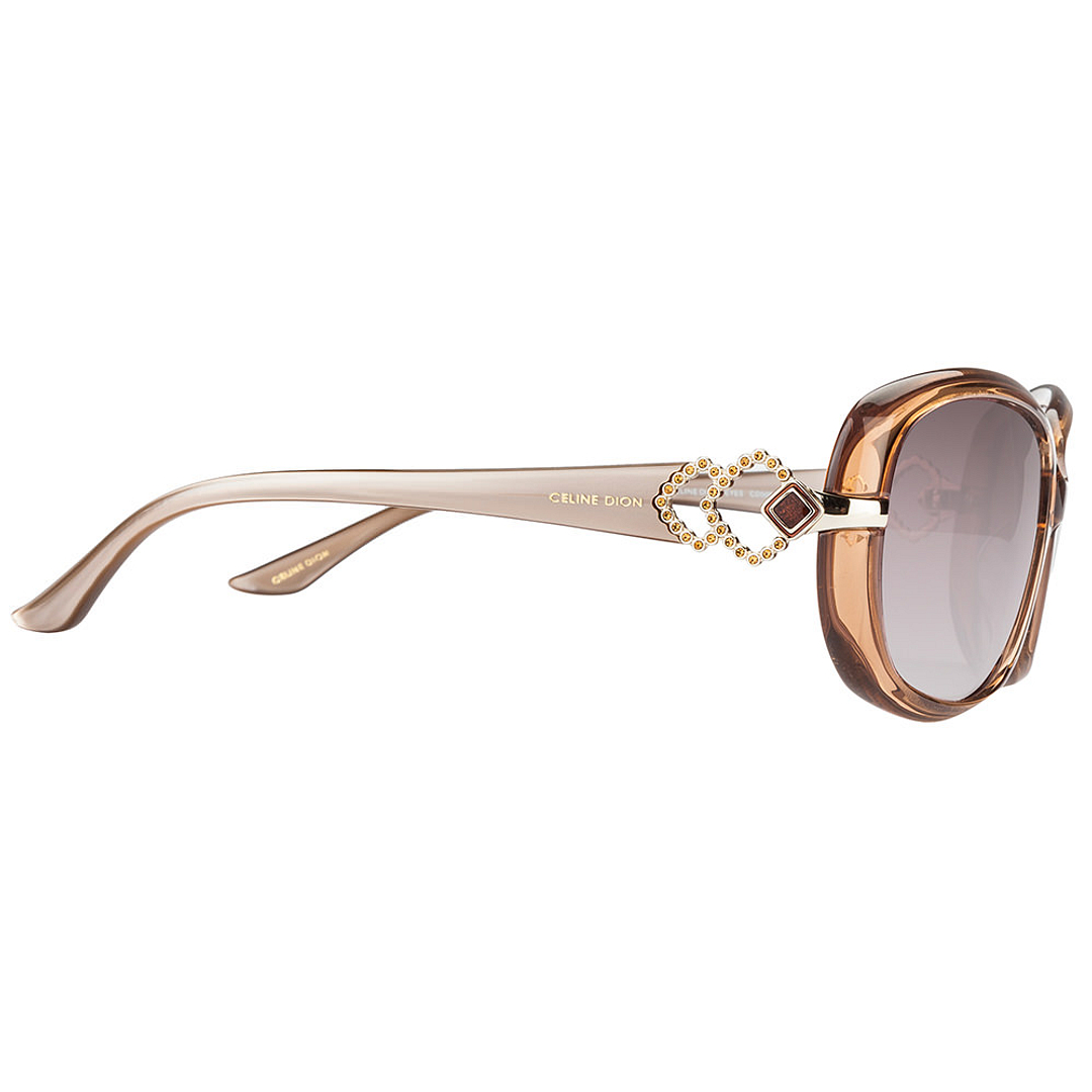 BRANDED Light Brown Full Rim Rectangle left side