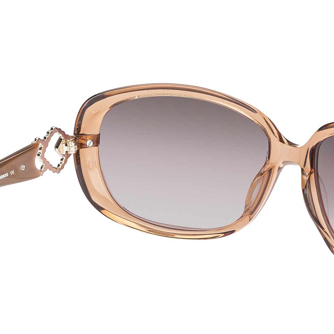 BRANDED Light Brown Full Rim Rectangle left side